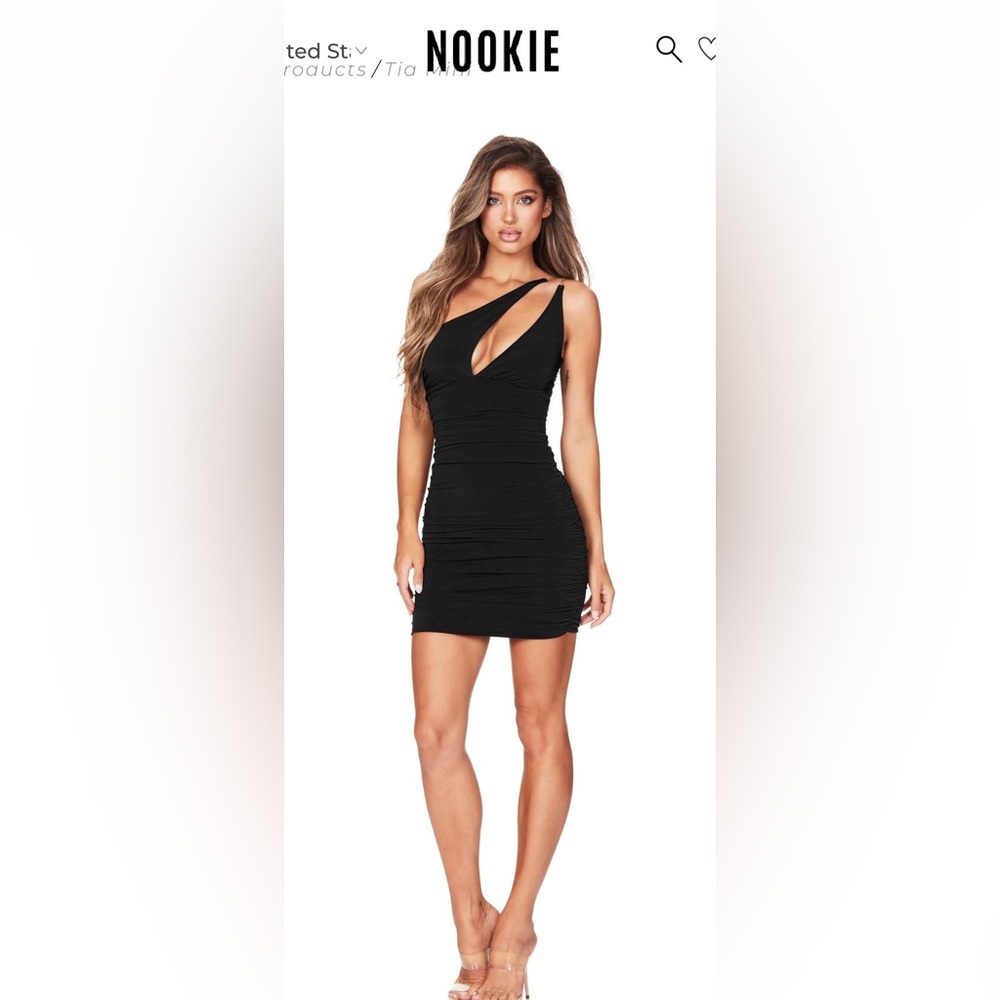 Nookie Revolve Tia Mini Dress in Black Minimalist Party Formal NWT Women XS